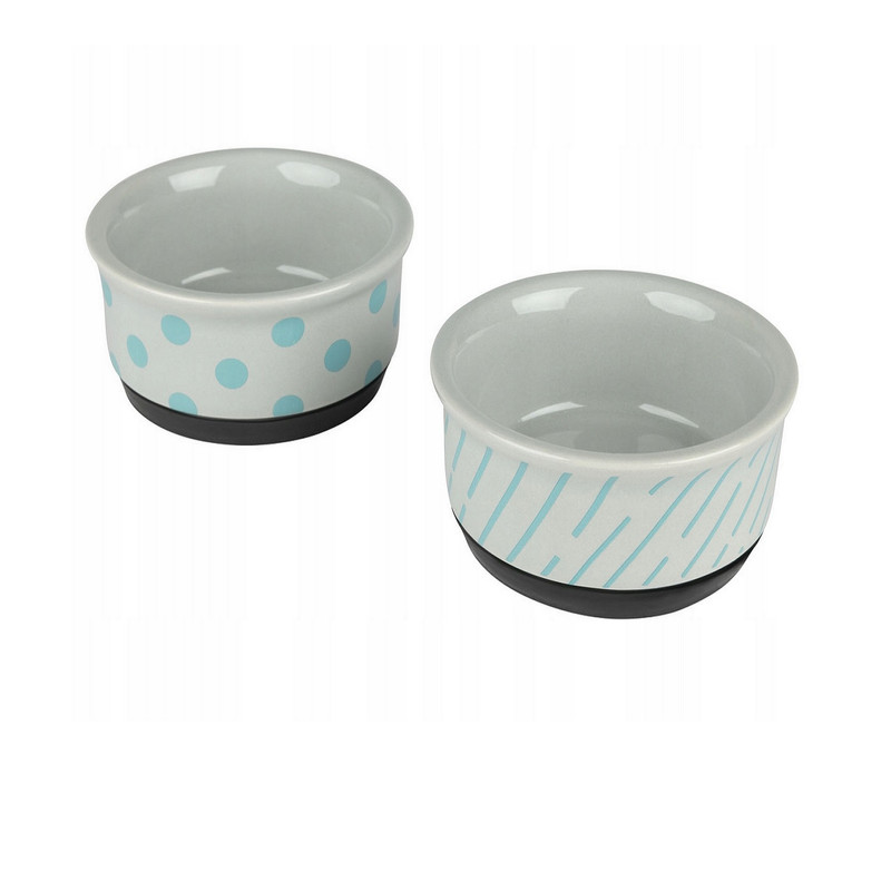 ظرف غذ سگ زوفاری مدل طرحدار مجموعه دو عددی